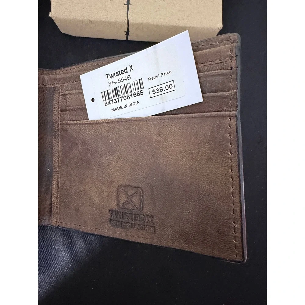 Twisted X Bifold Wallet OS Brown New Serape Southwestern Leather XH-554B